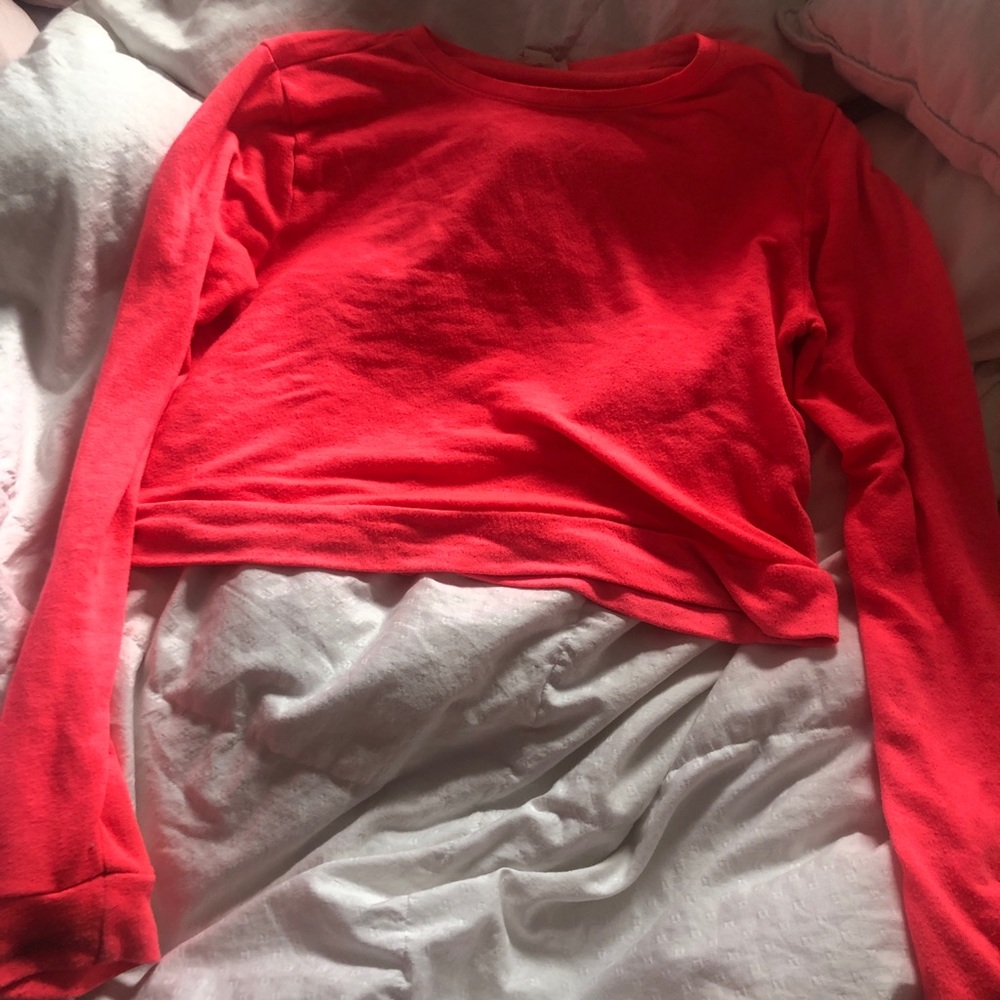 Forever 21 long sleeved neon crop top